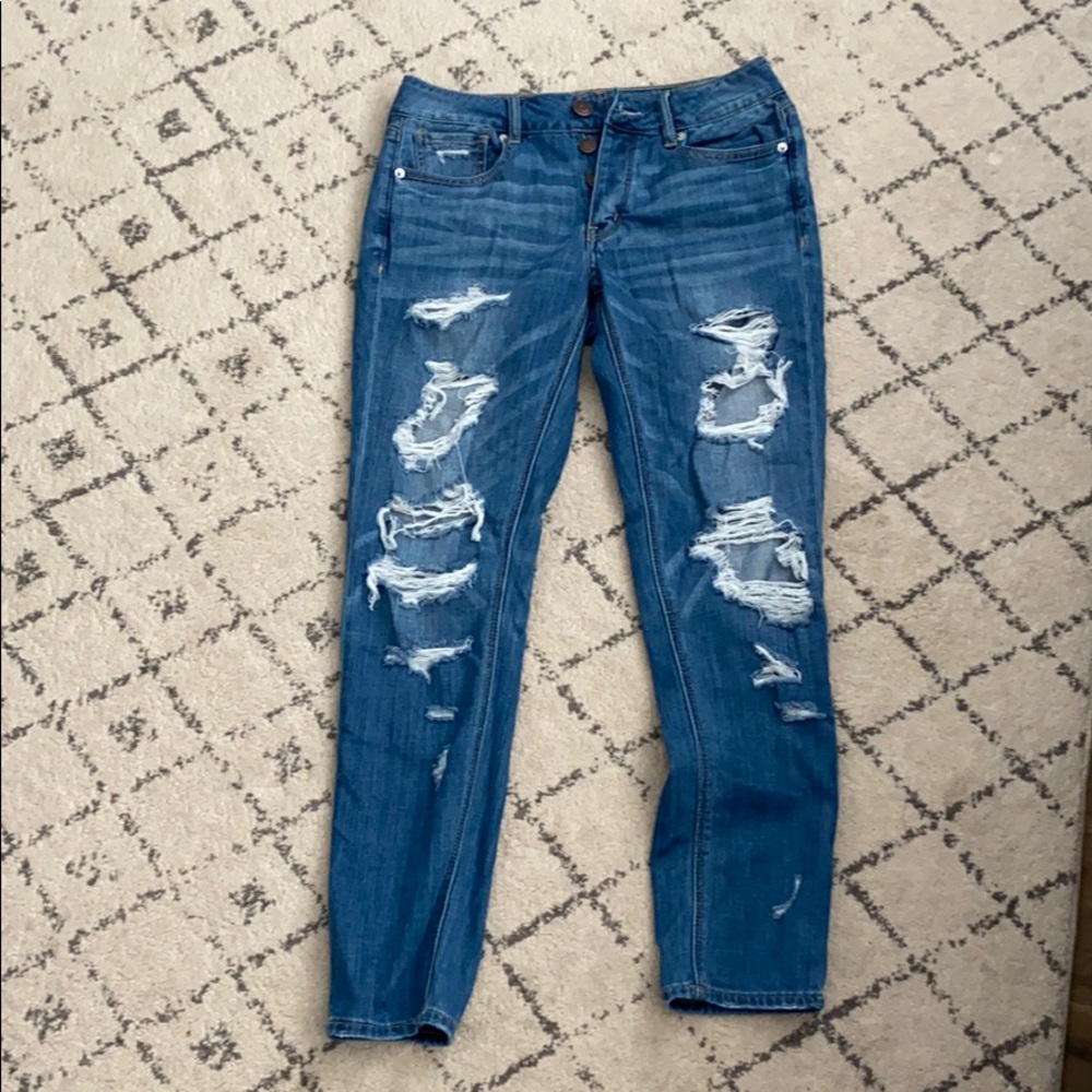 American eagle tomgirl jeans size 4